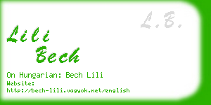 lili bech business card